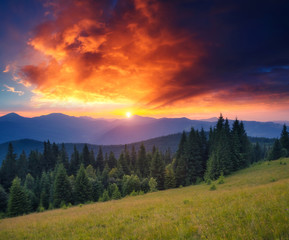 Obraz na płótnie Canvas Majestic colorful sunset