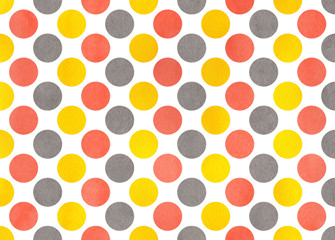 Watercolor polka dot background.