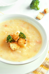Vegetable and cheese soup