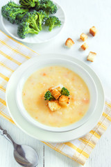 Vegetable and cheese soup