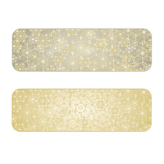 Banner  Christmas with snowflakes gold background  vector illustration