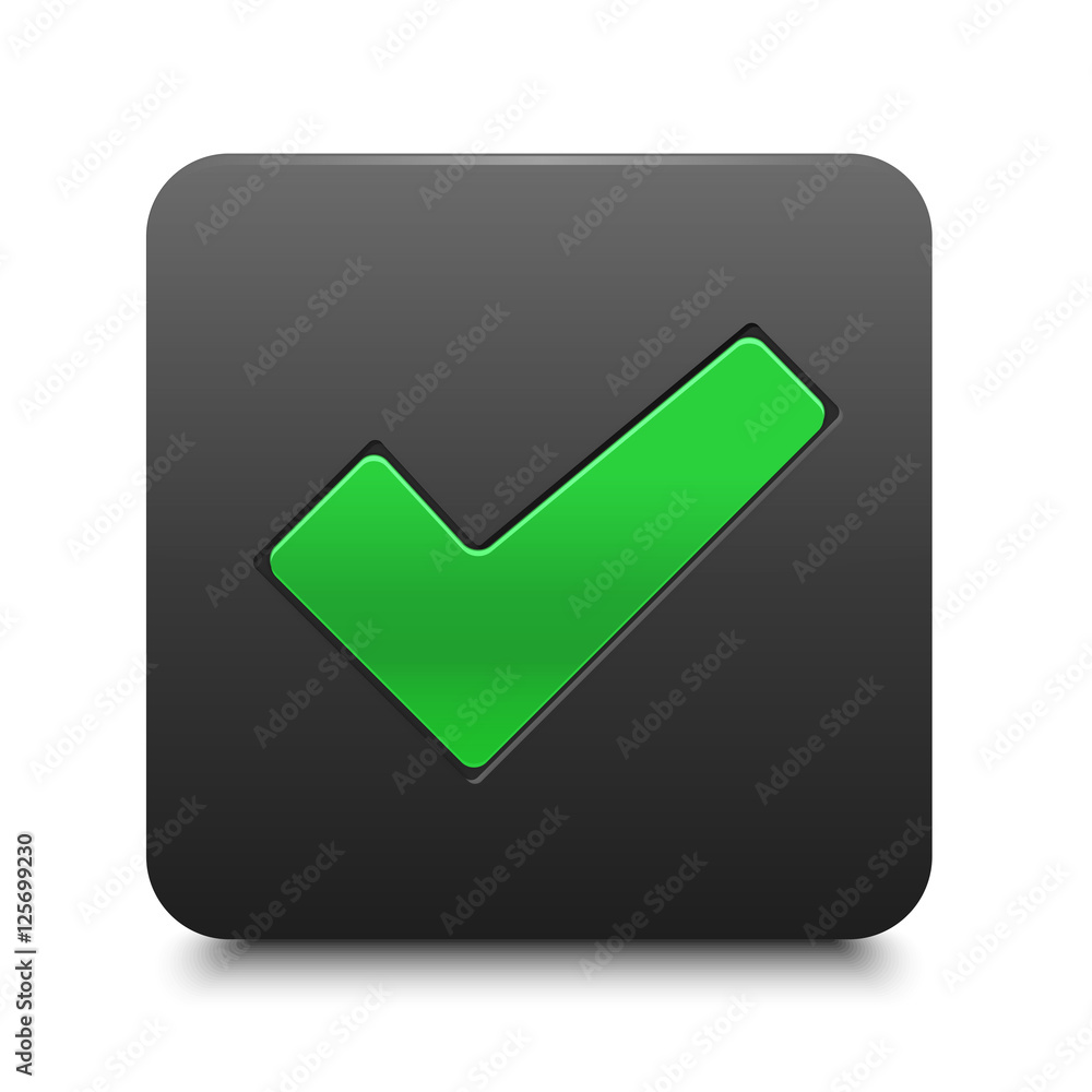 Aufkleber green tick vector web button