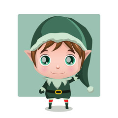 Cute Christmas elf illustration art