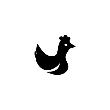 Silhouette chicken black