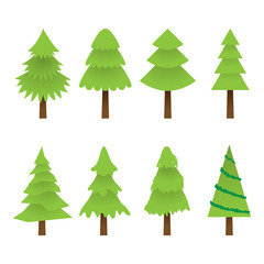 Christmas tree set, cute Christmas element for every design.