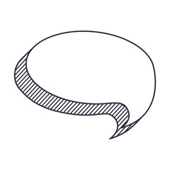 speech bubble icon. comic communication object over white background. vector illustration