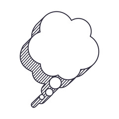 speech bubble icon. comic communication object over white background. vector illustration