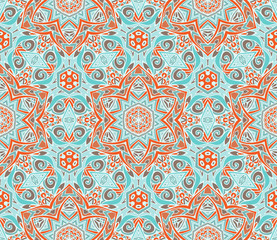Vector Tribal Mexican ethnic seamless pattern