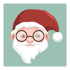 Jolly bespectacled Santa portrait