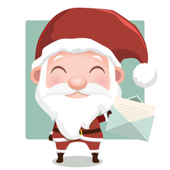 Santa with opened letter