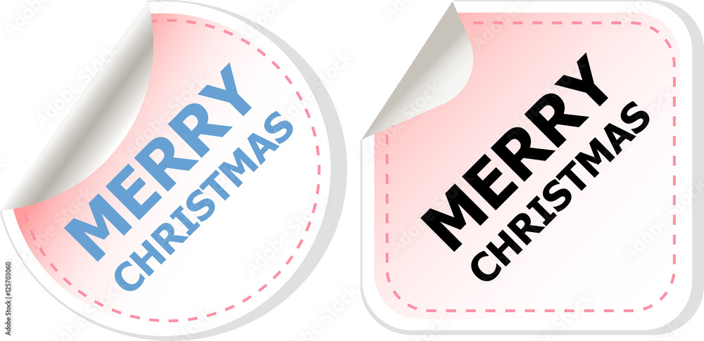 Poster merry christmas web icon. creative concept vector background for web and mobile applications, happy 