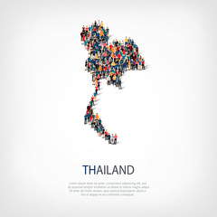 people map country Thailand vector