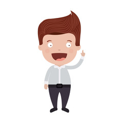 avatar male man cartoon smiling over white background. vector illustration