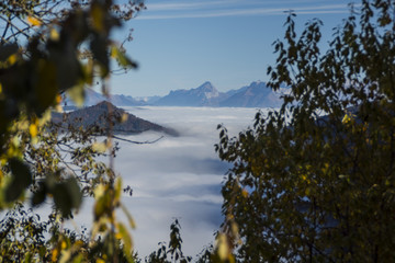 Massif de Belledonne - Mer de nuages.