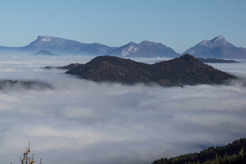 Massif de Belledonne - Mer de nuages.