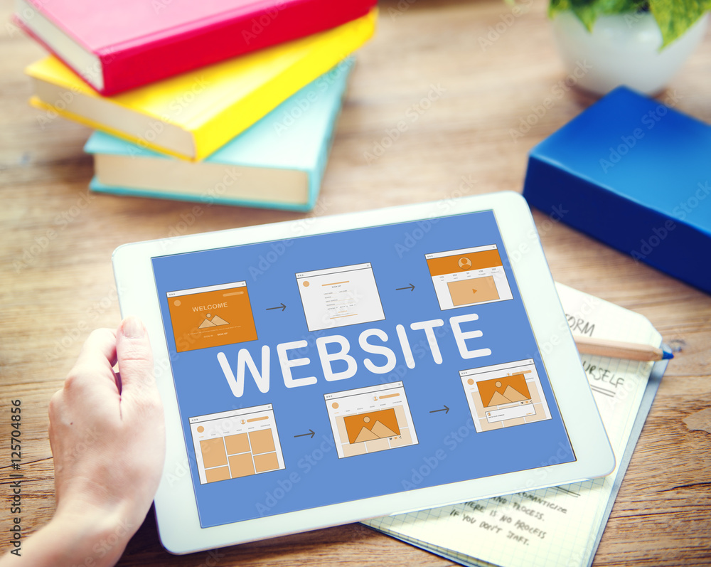 Poster web template website design concept