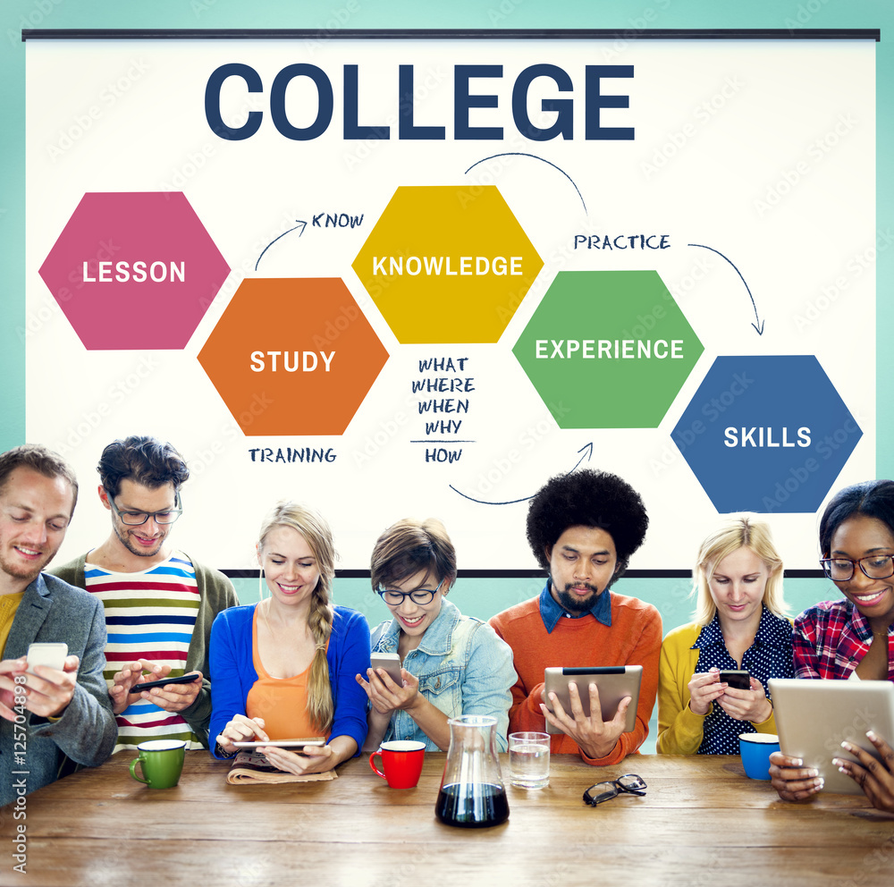 Wall mural School College Education Intelligence Concept - Wall murals