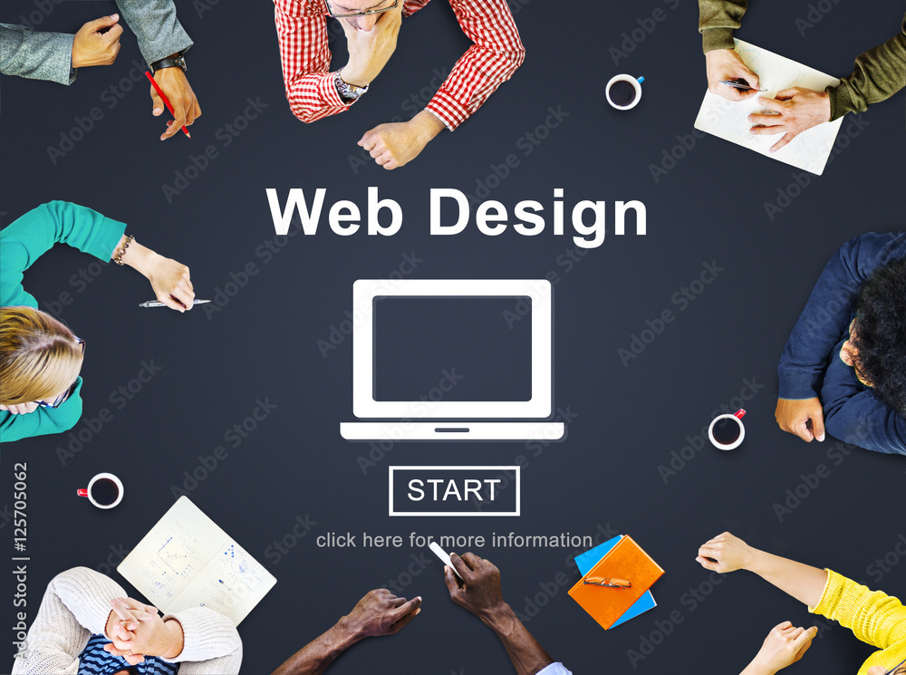 Poster web design homepage internet layout software concept