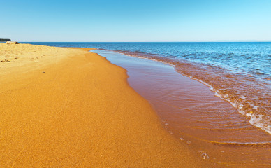 The beautiful sandy beachs of Lake Baikal