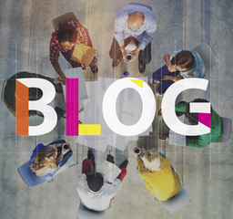 Blog Connecting Content Homepage Information Concept