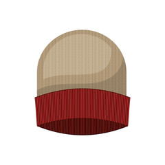 red cap icon. over white background. winter clothes design. vector illustration