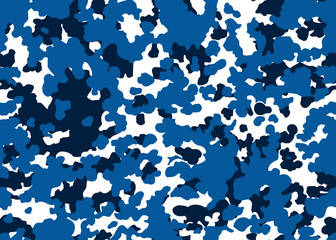 Veterans Day, seamless pattern, camouflage. Blue.