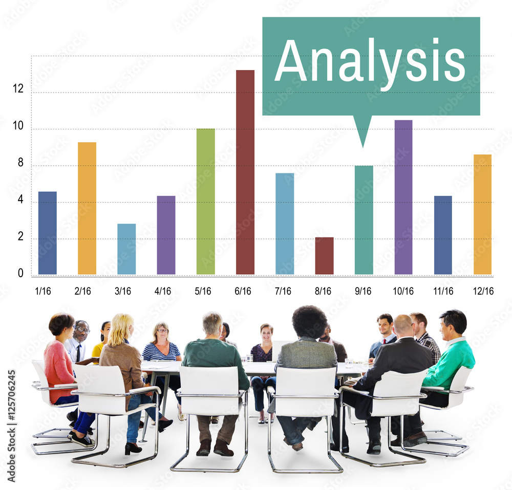 Poster analysis analytics graph growth statistics concept