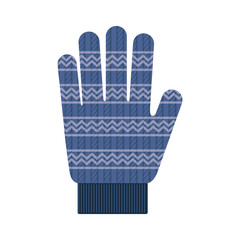 blue gloves accessory icon over white background. winter clothes design. vector illustration