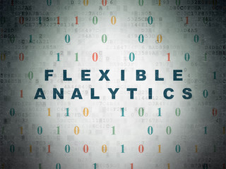 Business concept: Flexible Analytics on Digital Data Paper background