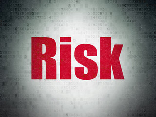 Business concept: Risk on Digital Data Paper background