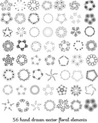 Set of frames, wreaths and abstract symbols. 