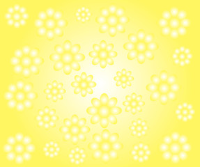 Fototapeta na wymiar Yellow floral background