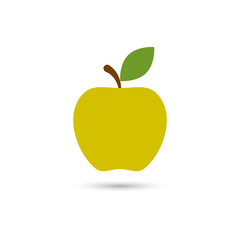 Apple icon vector isolated color illustration.