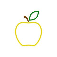Apple icon vector isolated color illustration.