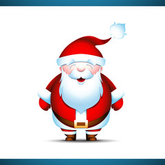 Santa Claus isolated on white background. Vector illustration 10 EPS
