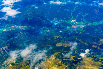 Fototapeta na wymiar Mountains from above