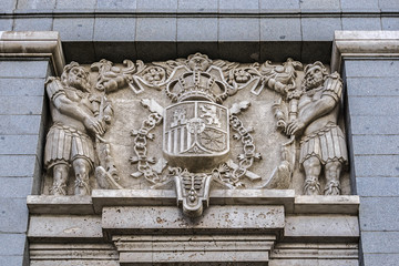 Santa Maria la Real de La Almudena cathedral in Madrid, Spain.