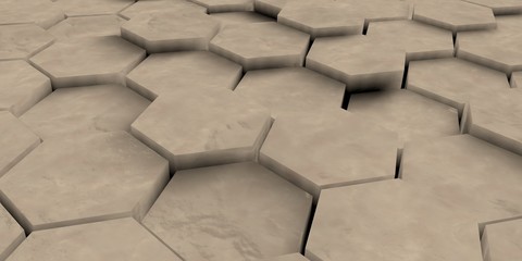 Digital hexagons background