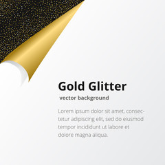 Gold glitter card design