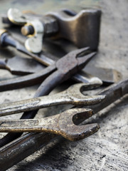 Old rusty small tools