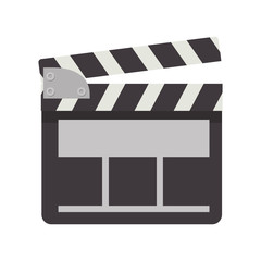 Fototapeta premium movie clapboard icon. cinema design. vector illustration