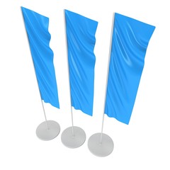Blue Flag Blank Expo Banner Stand