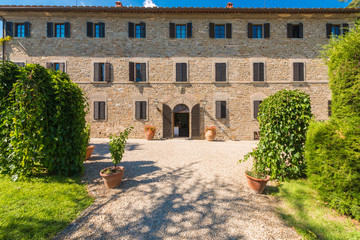 Traditional Italian Tuscany Farmhouse - rural villa surrounded by nature garden 