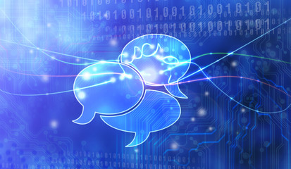 Abstract glossy speech bubble