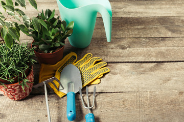 composition of garden tools