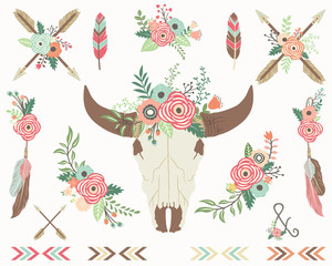 Floral Bull Skull Collections
