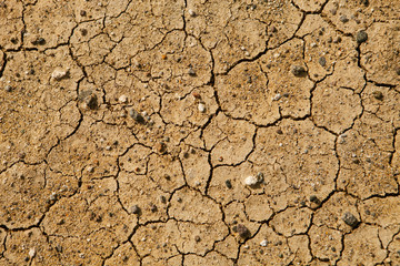 Texture cracked, dry the surface of the earth. Earth turned into