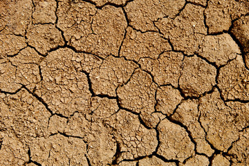 Texture cracked, dry the surface of the earth. Earth turned into
