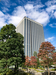 High-rise buildings of Harumi and river(Japan)