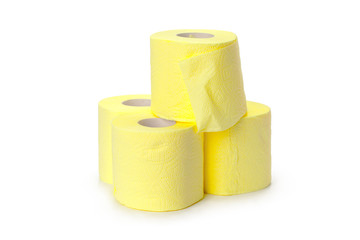 toilet paper isolated on white background